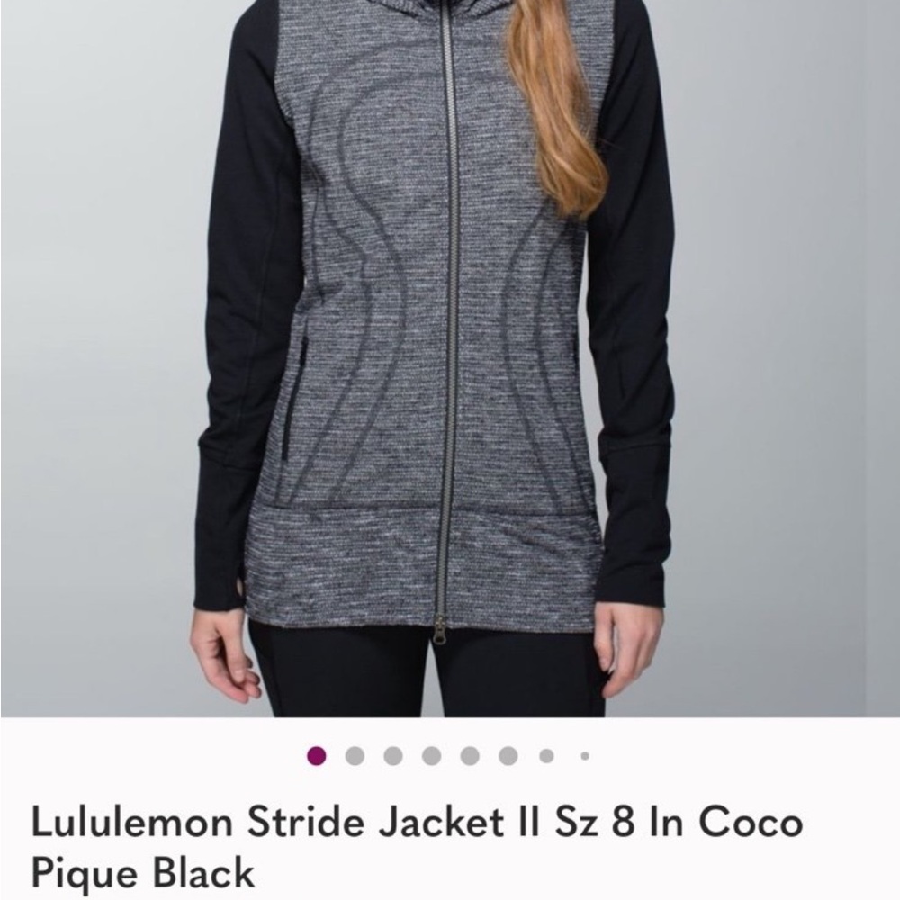 lululemon athletica Black and Gray Hoodie women’s size 8